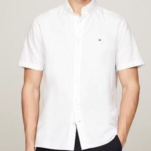 Tommy Hilfiger Men’s Short Sleeve White Button-Down Shirt